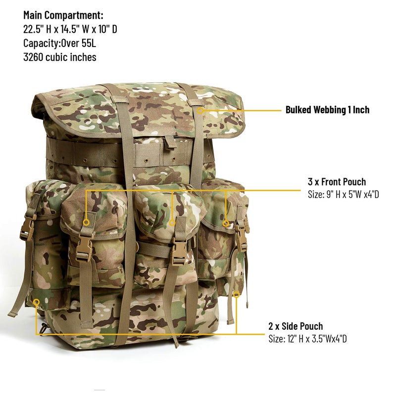 MT Military Alice Pack Army Survival Combat ALICE Rucksack Backpack - Image 2
